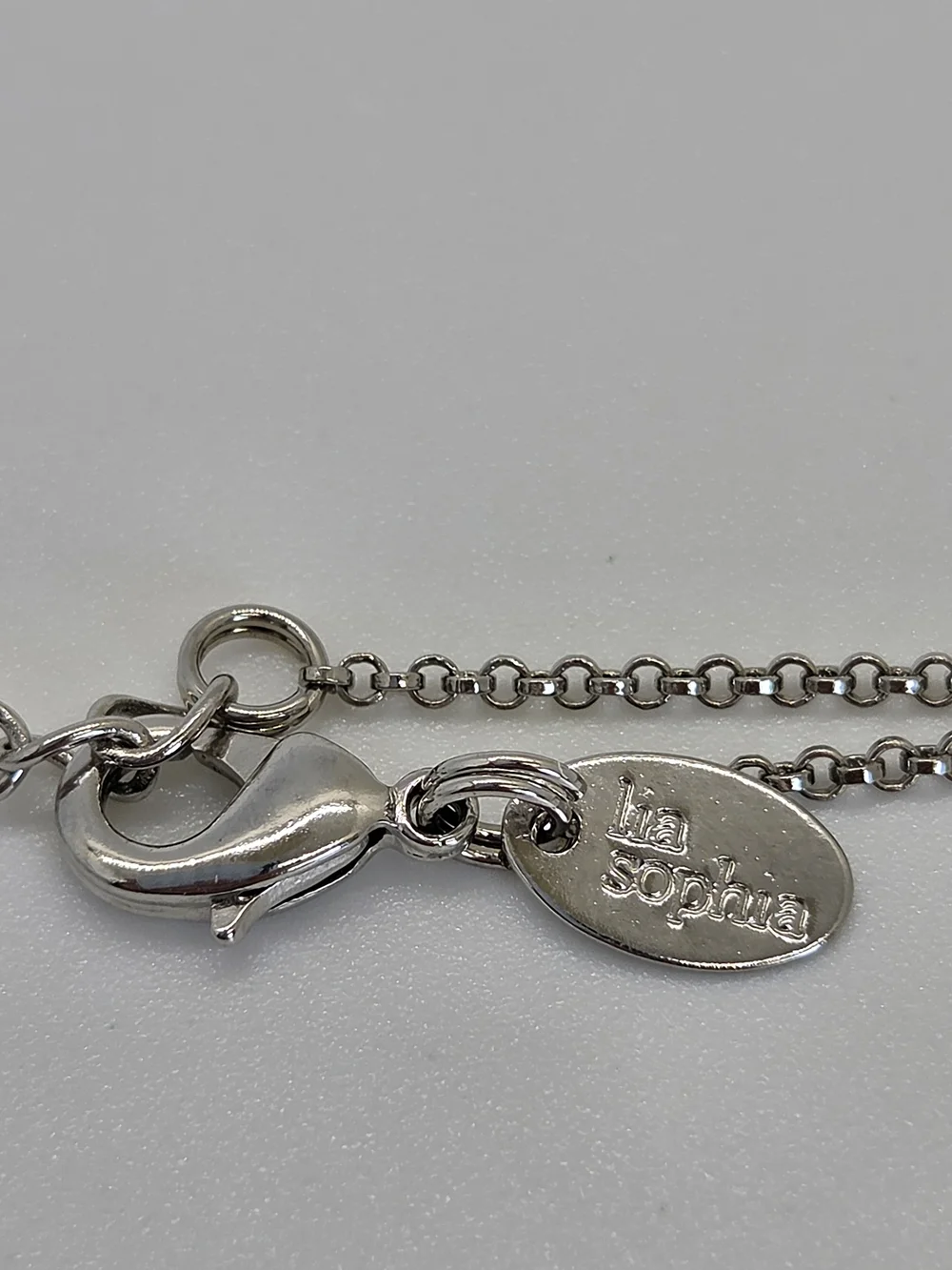 NWT Lia Sophia Silver-Tone Necklace & Earrings with Red Stones